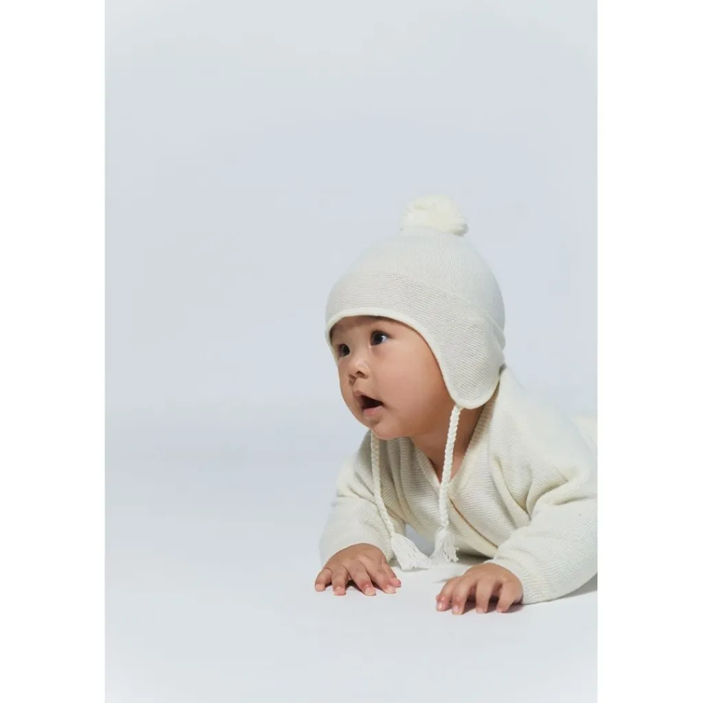 Cashmere Baby Bonnet Hatt Cream>Copenhagen Colors Sale