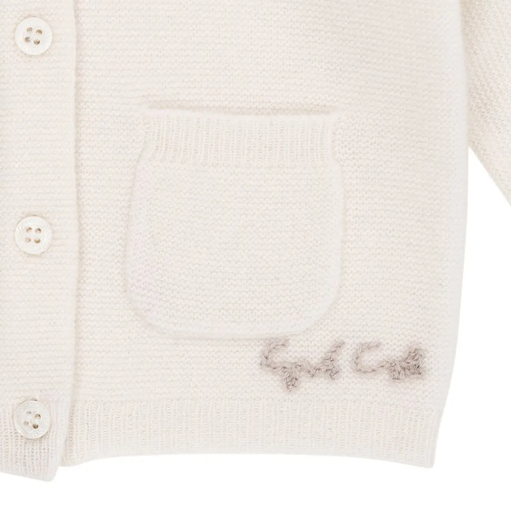 Cashmere Classic Baby Cardigan Cream>Copenhagen Colors Best