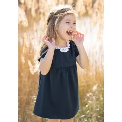 Casual klänning i polyblend Navy><noscript><img width=