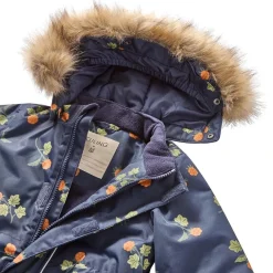 Chamonix Mönstrad Vinteroverall Med Hjortron Marinblå><noscript><img width=
