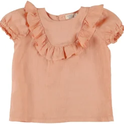 Charlotte Baby-klänning I Linne Rosa>My Little Cozmo Clearance