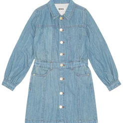 Chaya Jeansklänning Washed Denim Blue>Molo Sale