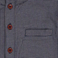 Check Shirt w. Placket Navy Check Combi><noscript><img width=