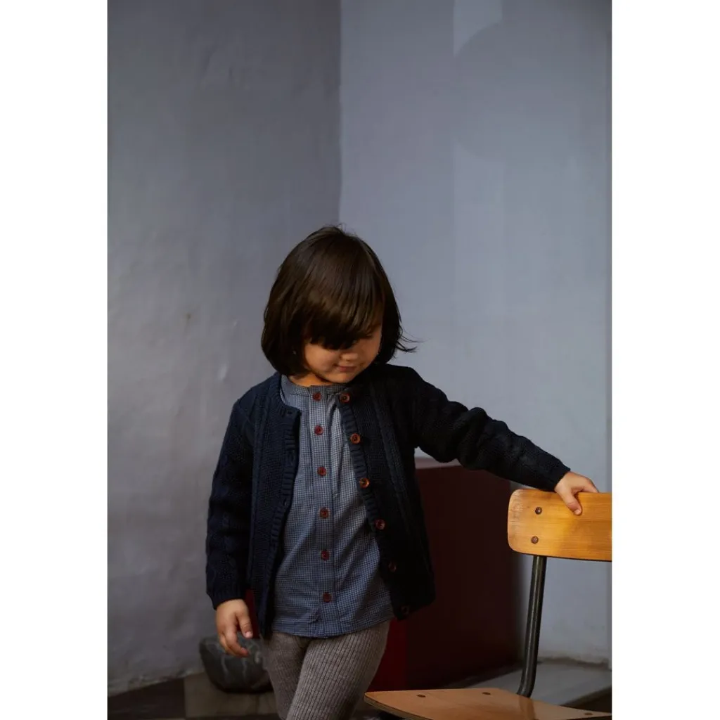 Check Shirt w. Placket Navy Check Combi>Copenhagen Colors Online