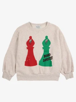 Checkmate Sweatshirt Offwhite>Bobo Choses Discount