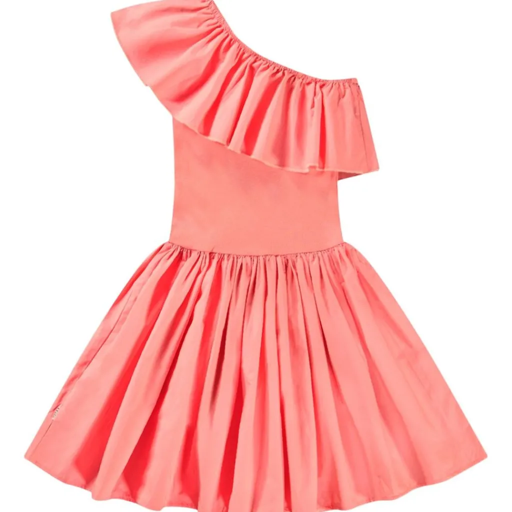 Chloey Short Sleeve Dress Warm Coral>Molo Best