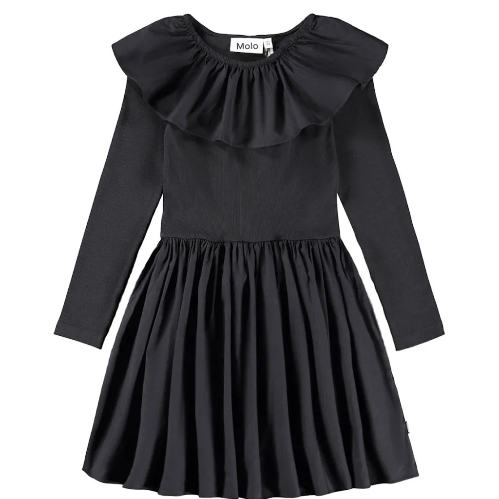 Cille Långärmad Klänning Black>Molo Sale