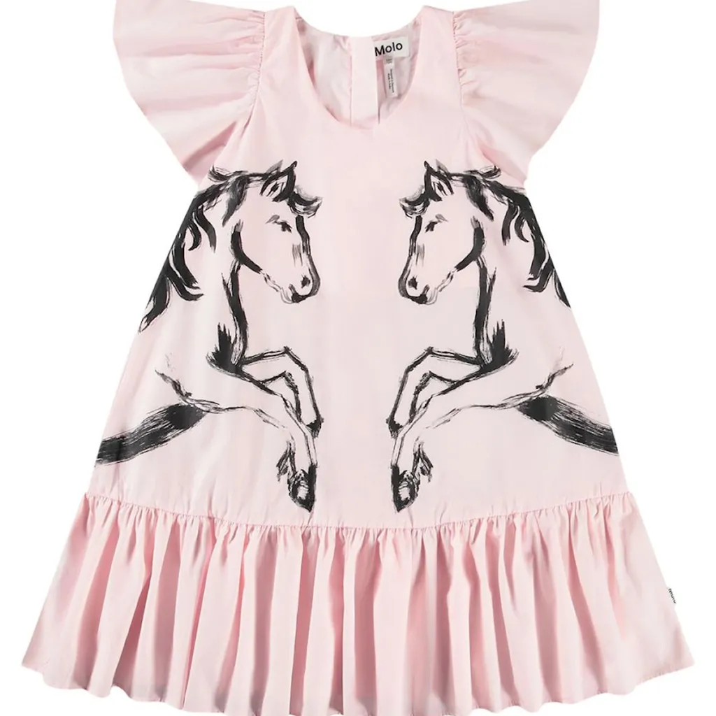 Cinda Short-Sleeved Dress Folklore Horses>Molo