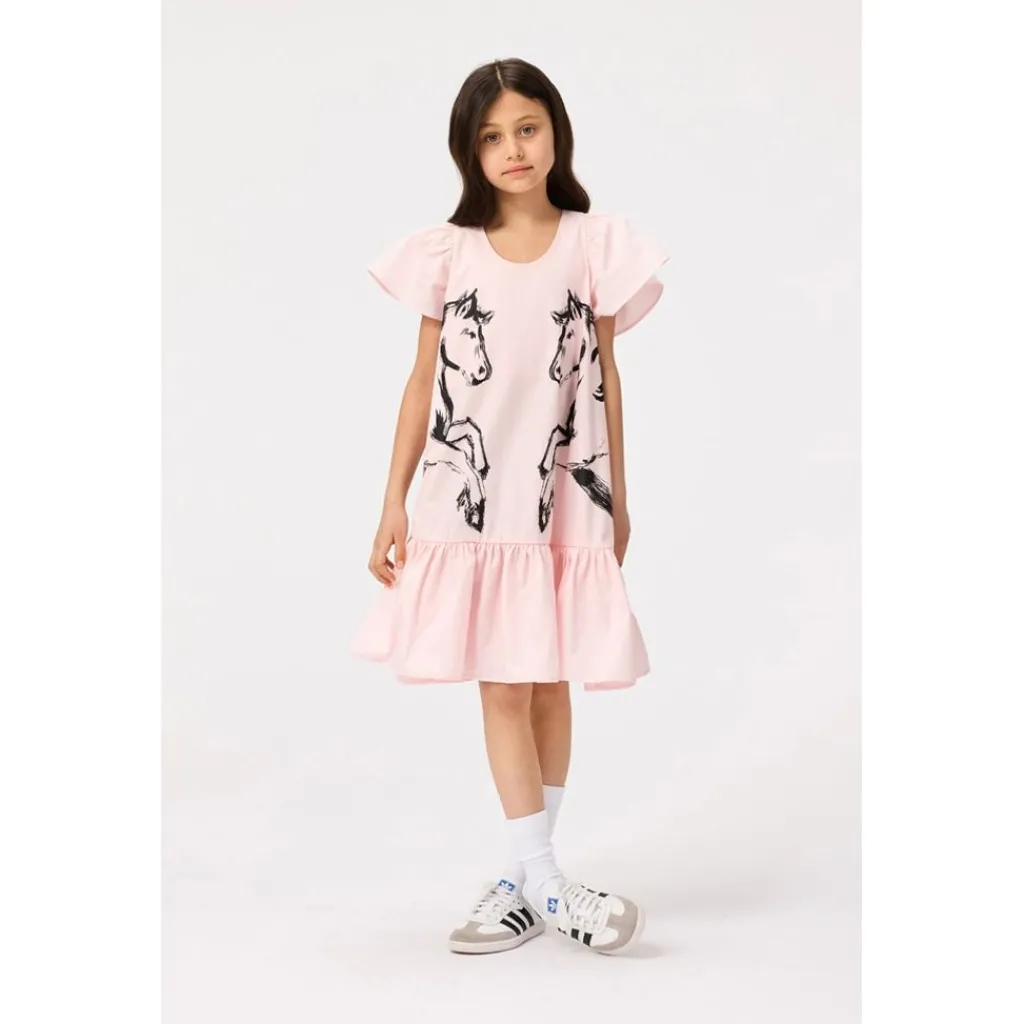 Cinda Short-Sleeved Dress Folklore Horses>Molo