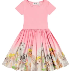 Cissa Short-Sleeved Dress Midsummer>Molo Sale