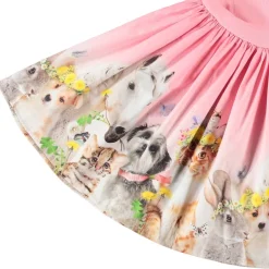 Cissa Short-Sleeved Dress Midsummer>Molo Sale