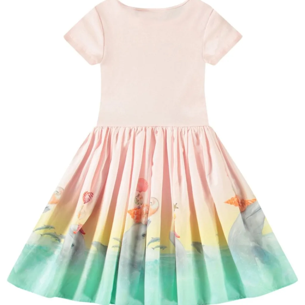 Cissa Short-Sleeved Dress Wave Jumping>Molo