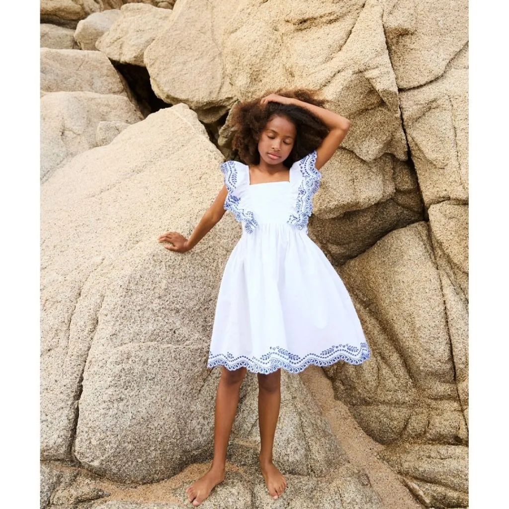 Clementine Short-Sleeved Dress Crisp White>Molo Best