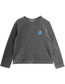 Clover Emb Velour Top Grey>Mini Rodini Discount