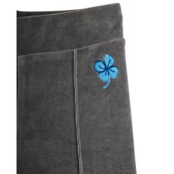 Clover Utsvängda Byxor I Emb-velour>Mini Rodini Outlet