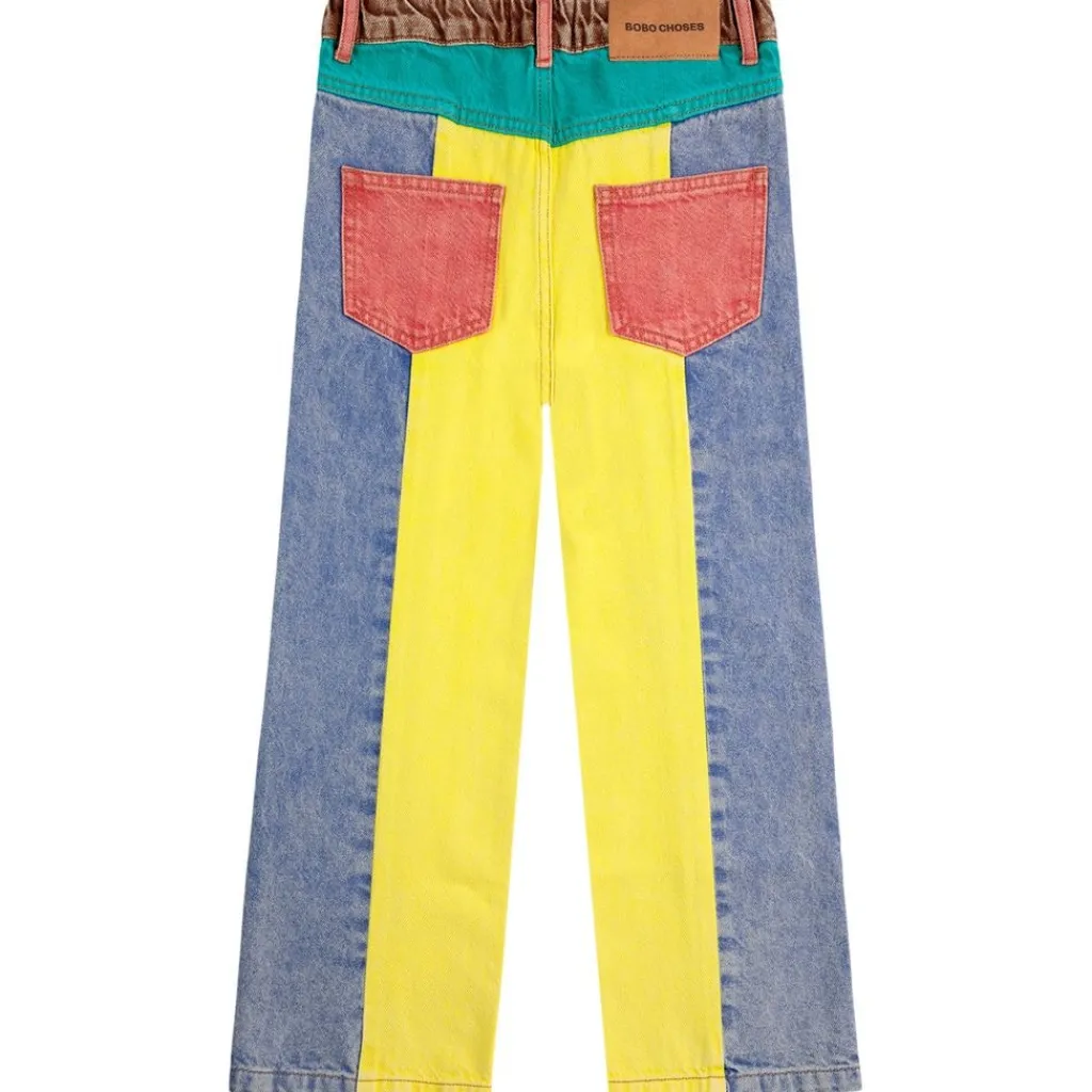 Color Block Byxor I Denim Multicolor>Bobo Choses Sale