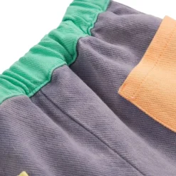 Color Block Byxor I Vävt Tyg Multicolor><noscript><img width=