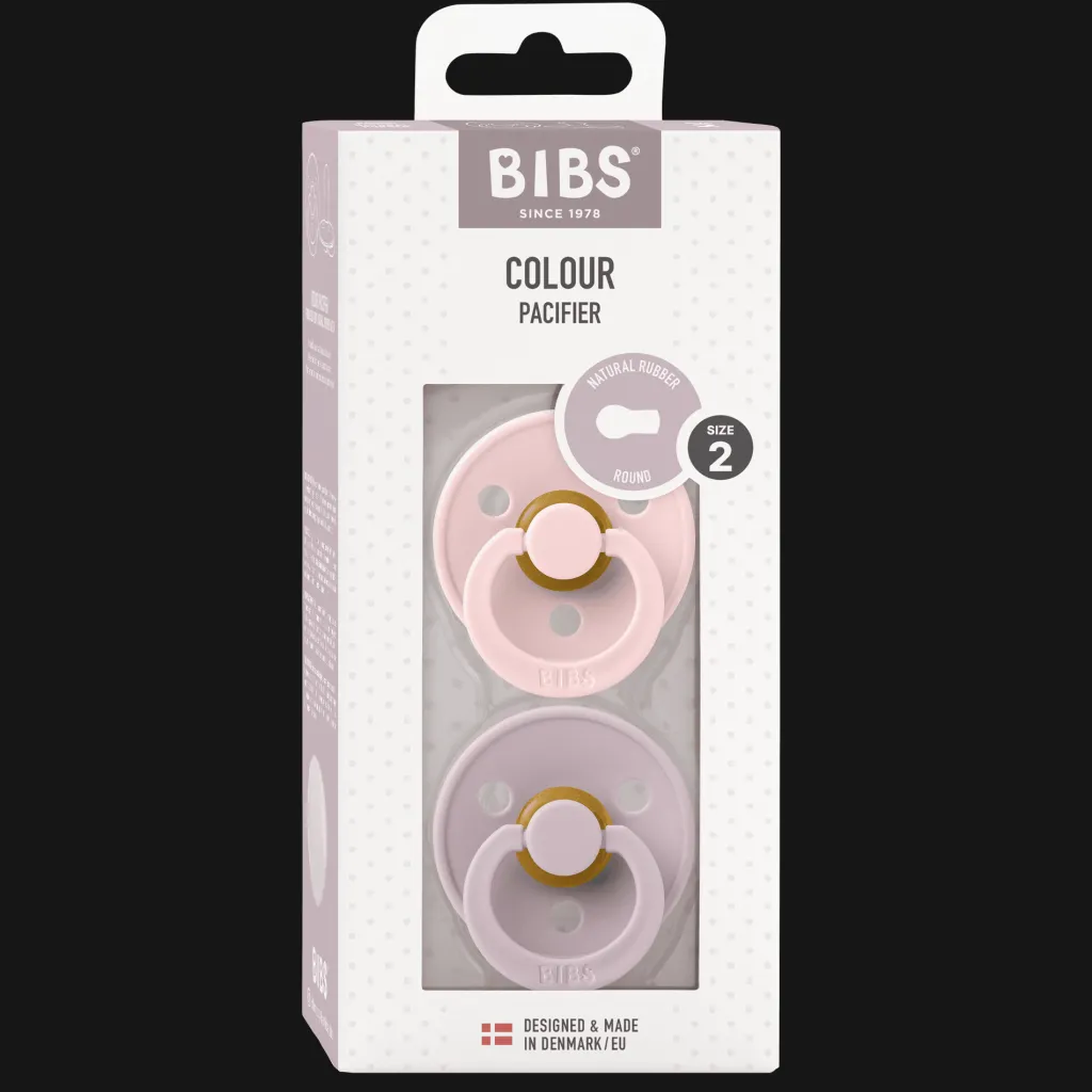 Colour 2-pack Runda Latexnappar Blossom Dusky Lilac>BIBS Outlet