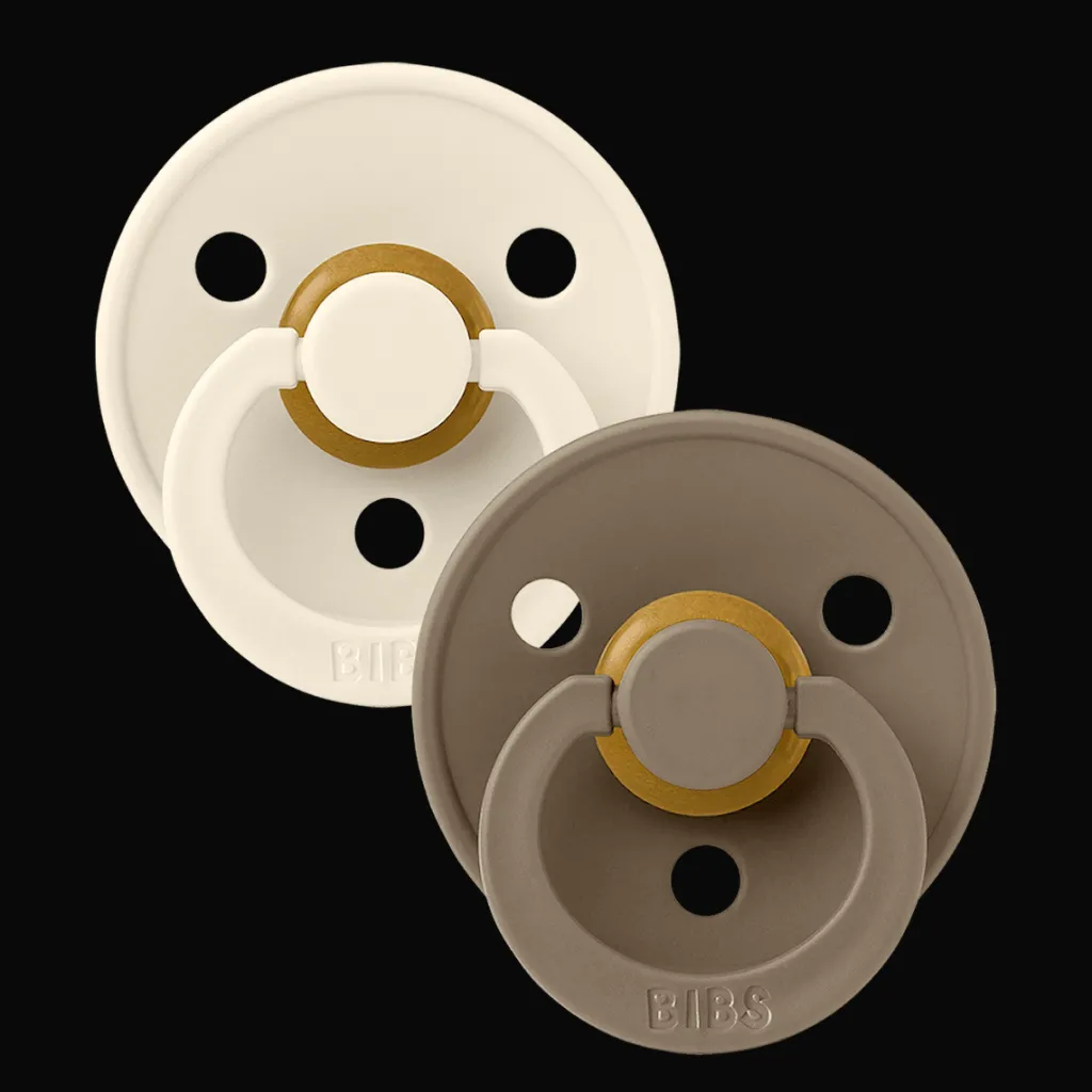 Colour 2-pack Runda Latexnappar Ivory Dark Oak>BIBS Clearance