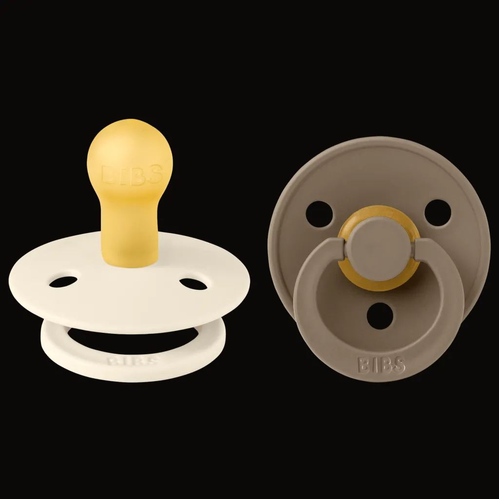 Colour 2-pack Runda Latexnappar Ivory Dark Oak>BIBS Clearance