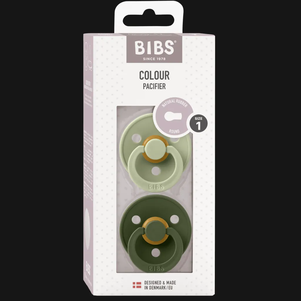 Colour 2-pack Runda Latexnappar Sage Hunter Green>BIBS Discount