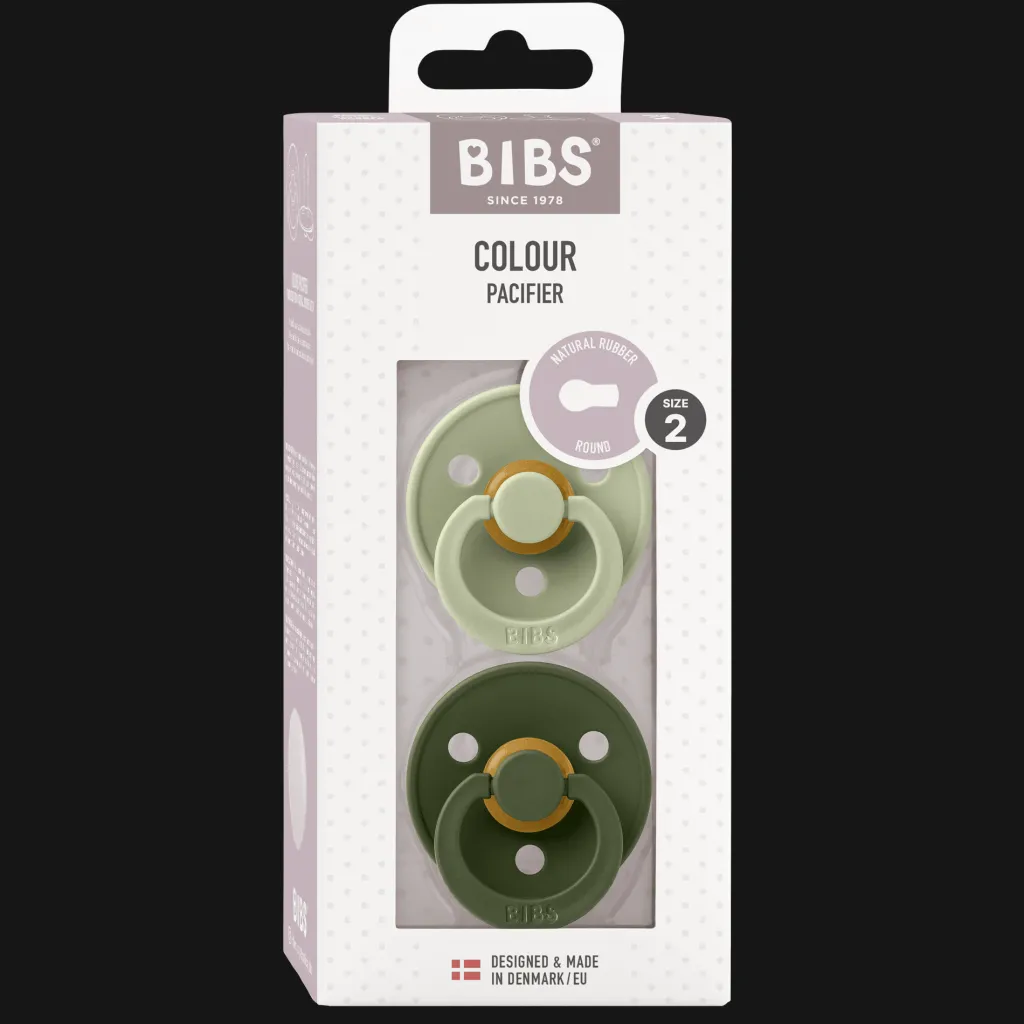 Colour 2-pack Runda Latexnappar Sage Hunter Green>BIBS Discount