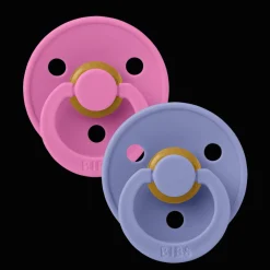 Colour 2-pack Runda Latexnappar Bubbelgum Peri>BIBS Best