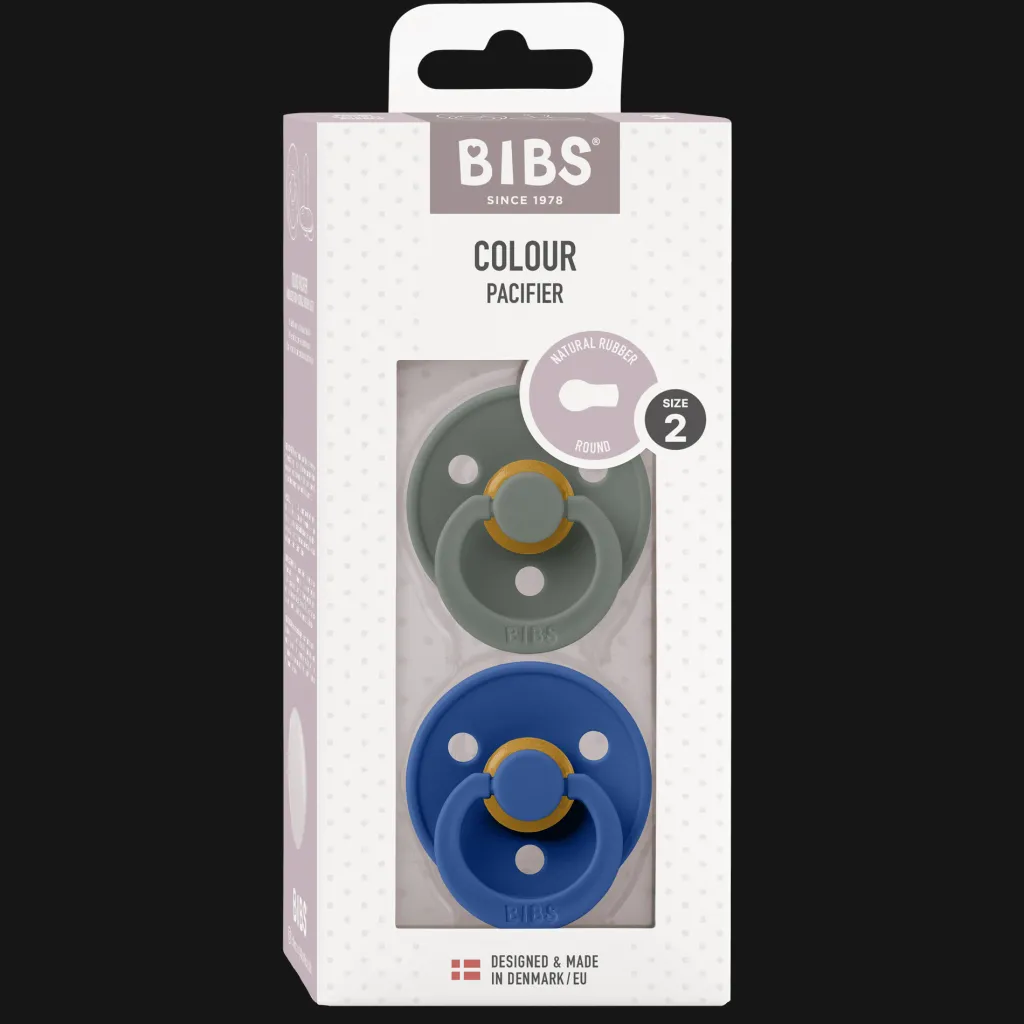 Colour 2-pack Runda Latexnappar Pine Cornflower>BIBS Clearance