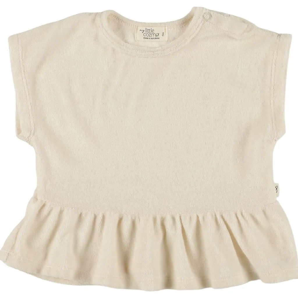 Corinne Baby T-shirt I Frotté Elfenbensvit>My Little Cozmo Sale