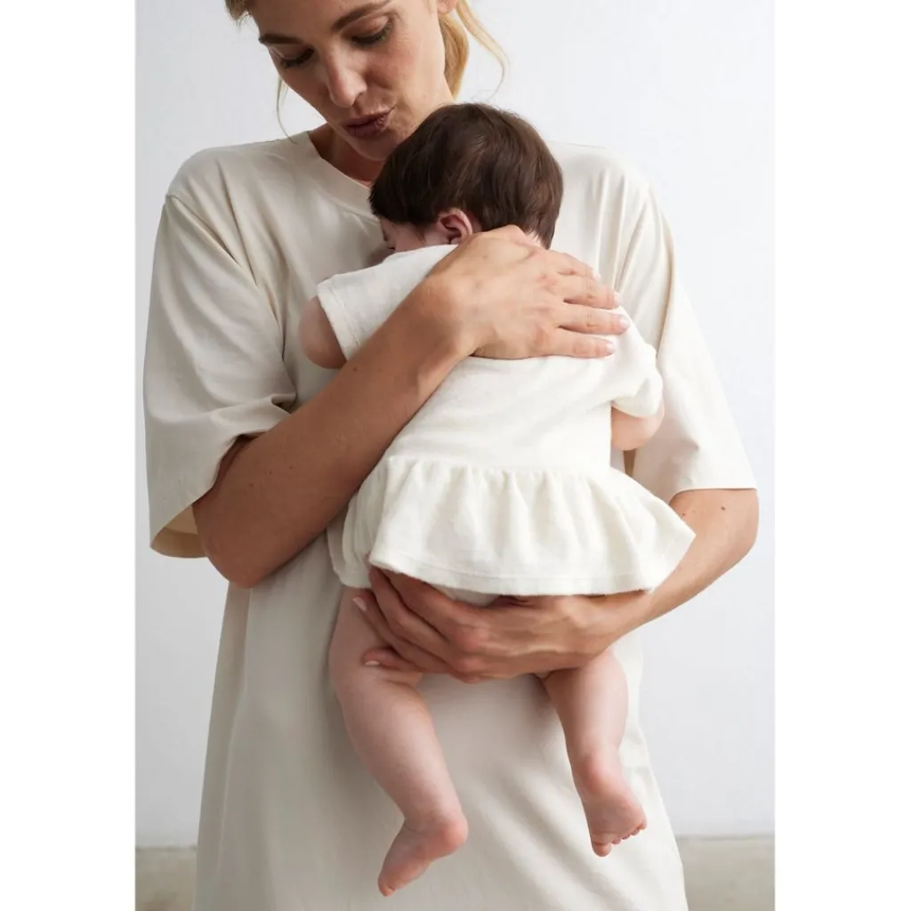 Corinne Baby T-shirt I Frotté Elfenbensvit>My Little Cozmo Sale