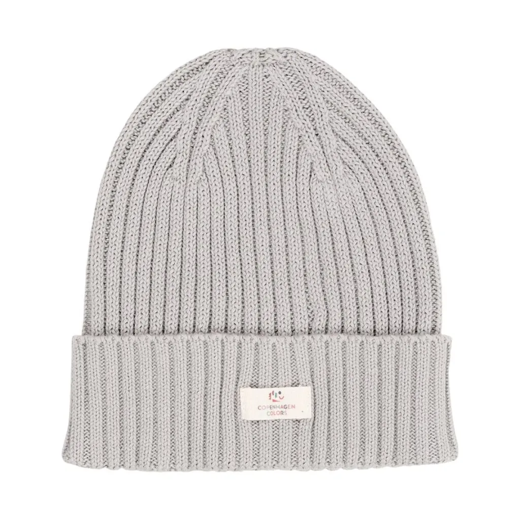 Cotton Knitted Classic Beanie Dusty Blue>Copenhagen Colors Best
