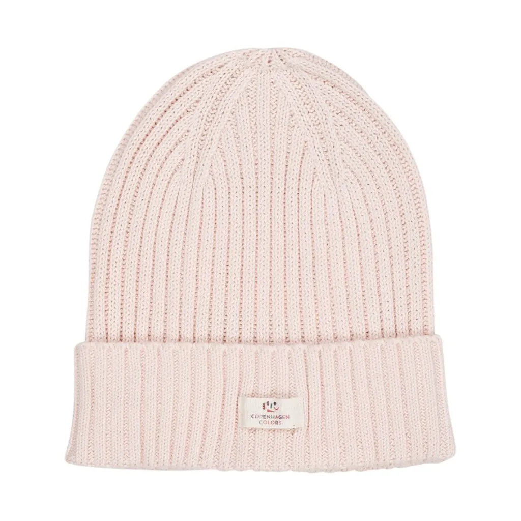 Cotton Knitted Classic Beanie Soft Pink>Copenhagen Colors Best