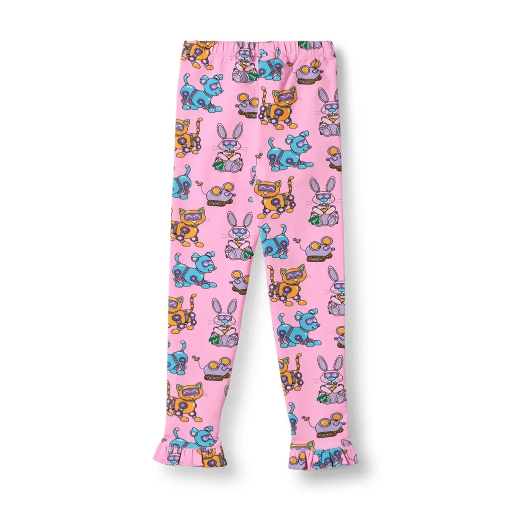 Dabinett With Robot Pets Leggings Pink Lilac>Småfolk Outlet
