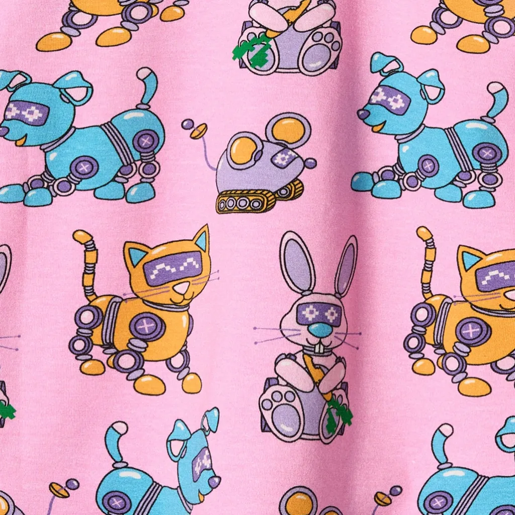 Dabinett With Robot Pets Leggings Pink Lilac>Småfolk Outlet