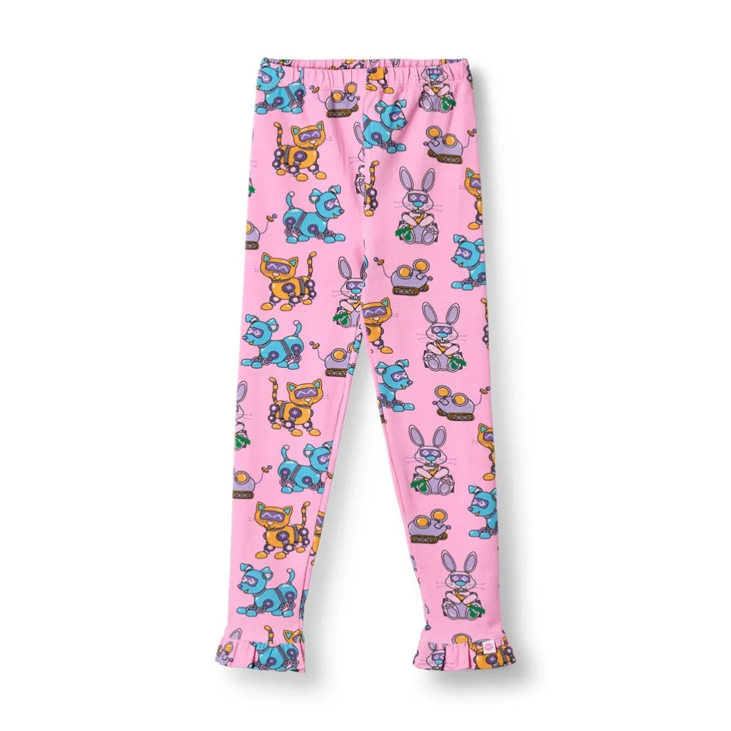 Dabinett With Robot Pets Leggings Pink Lilac>Småfolk Outlet