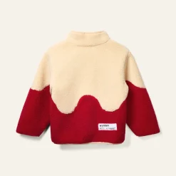 Dancing Dahlia Teddy-pälsjacka Ecru Red>Wynken Discount
