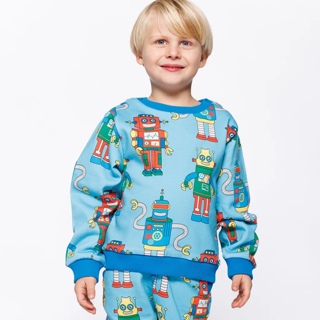 Dayton With Robots Sweatshirt Petit Four>Småfolk Best