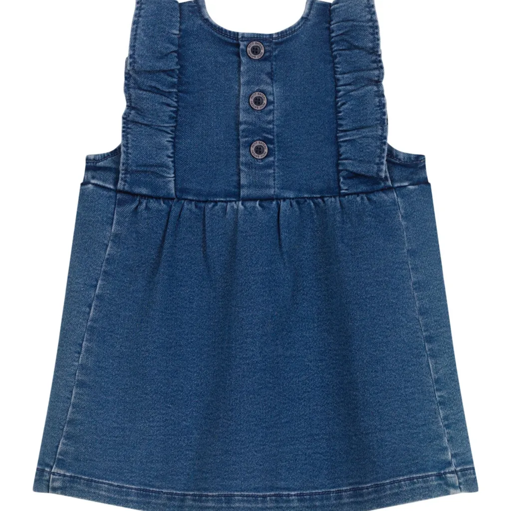 Denimklänning Bleu Delave>Petit Bateau Online