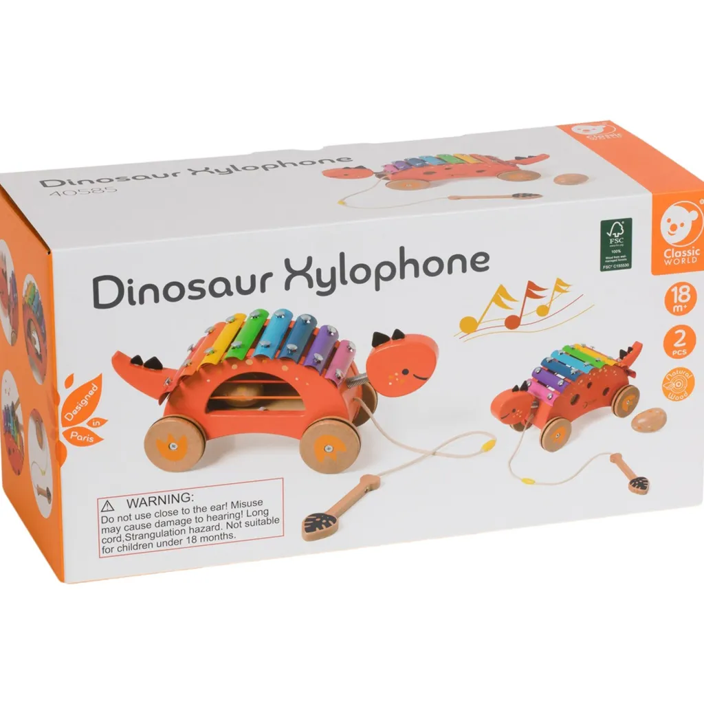 Dinosaurie Xylofon Röd>Classic World