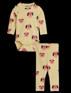 Doggies Baby Set Yellow>Mini Rodini New