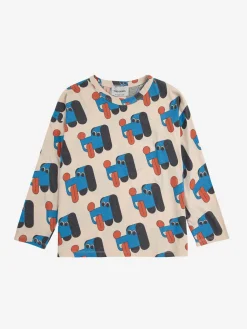 Doggy Mate All Over Långärmad T-shirt Offwhite>Bobo Choses Best