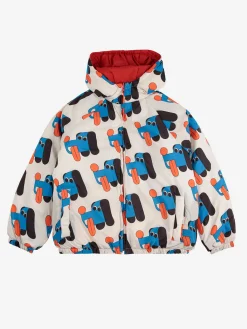 Doggy Mate All Over Vändbar Jacka Offwhite>Bobo Choses