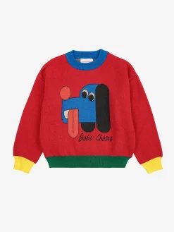 Doggy Mate Jacquard-jumper Red>Bobo Choses
