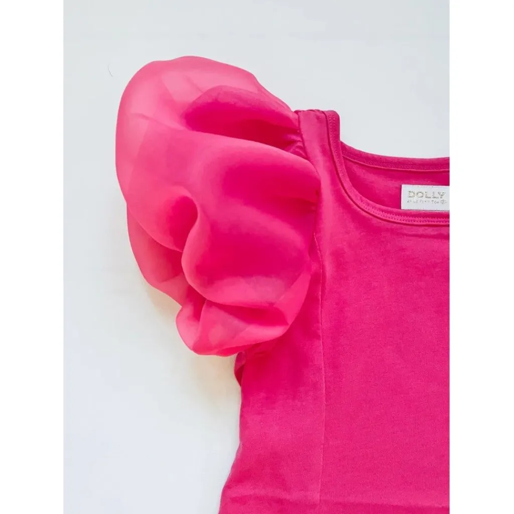 Dolly World Organza Klänning Barbie Pink>DOLLY by Le Petit Tom Sale