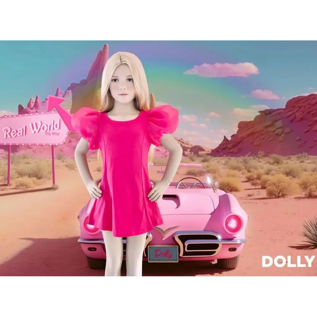 Dolly World Organza Klänning Barbie Pink>DOLLY by Le Petit Tom Sale