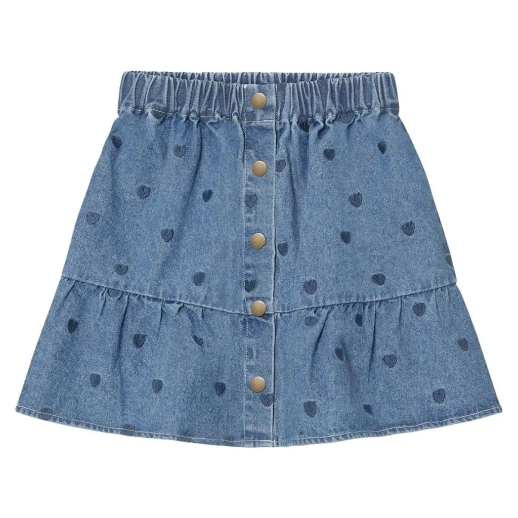 Donna Denim Kjol Light Denim Blue>Fliink Discount