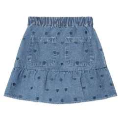 Donna Denim Kjol Light Denim Blue><noscript><img width=