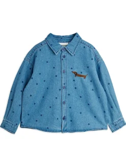 Dots Denimskjorta Blue>Mini Rodini Discount