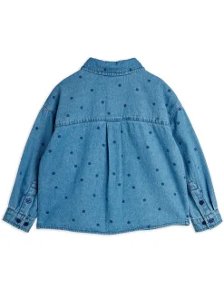 Dots Denimskjorta Blue>Mini Rodini Discount