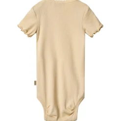 Edna Ribbad Kortärmad Baby Body Macadamia><noscript><img width=